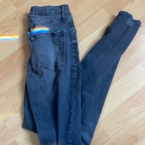 Forever 21 high wasted flattering jeans (the color is more of a charcoal black